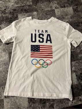 Kids White 'Team USA' Short Sleeve Graphic Tee